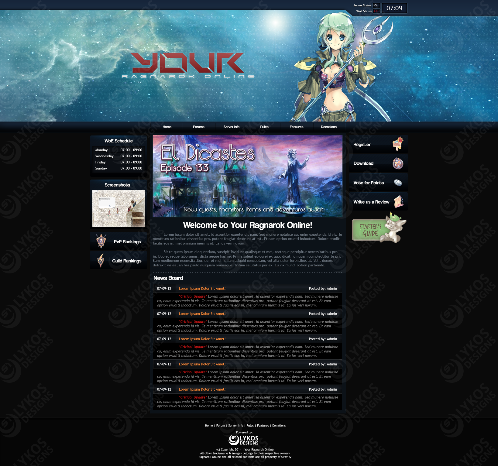 s1 Lykos - Free Web Design(PSD Only)