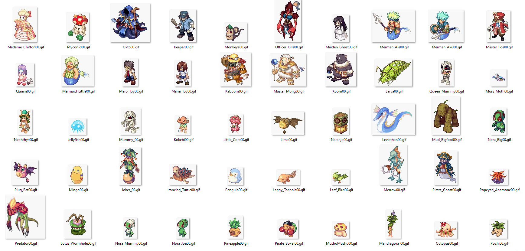 Pack 50 CUSTOM Mobs from Trickster Online - 02 of 03